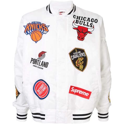 supreme nike nba jacke weiß